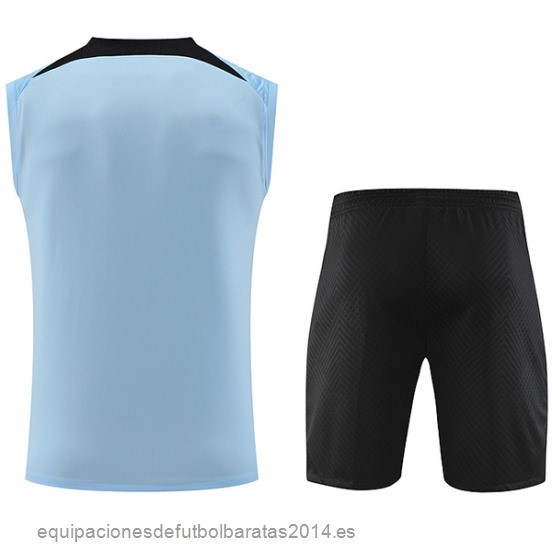 Nuevo Entrenamiento Sin Mangas Conjunto Completo Inter Milan 23/24 Azul Negro Baratas